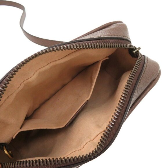 GUCCI Authentic Brown Leather Shoulder Bag - Picture 8 of 10